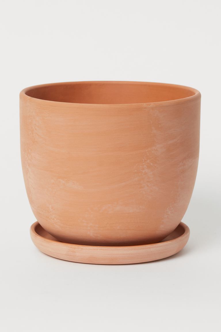 Plant Pot and Saucer - Terracotta - Home All | H&M US | H&M (US + CA)