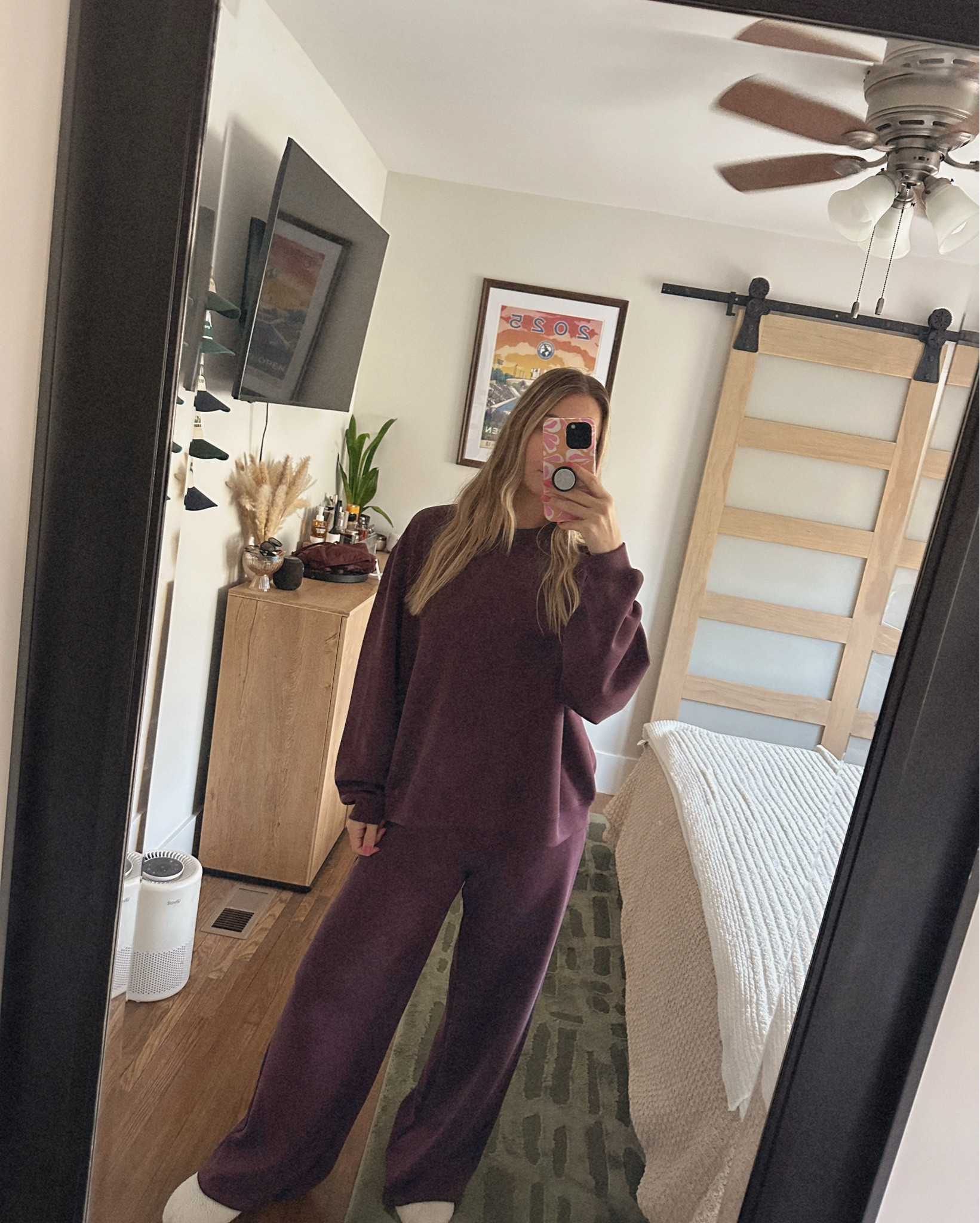 The COMFIEST lounge set. Wearing small in the pants and tank, medium in the crew

#LTKootd #LTKActive #LTKmorningroutine