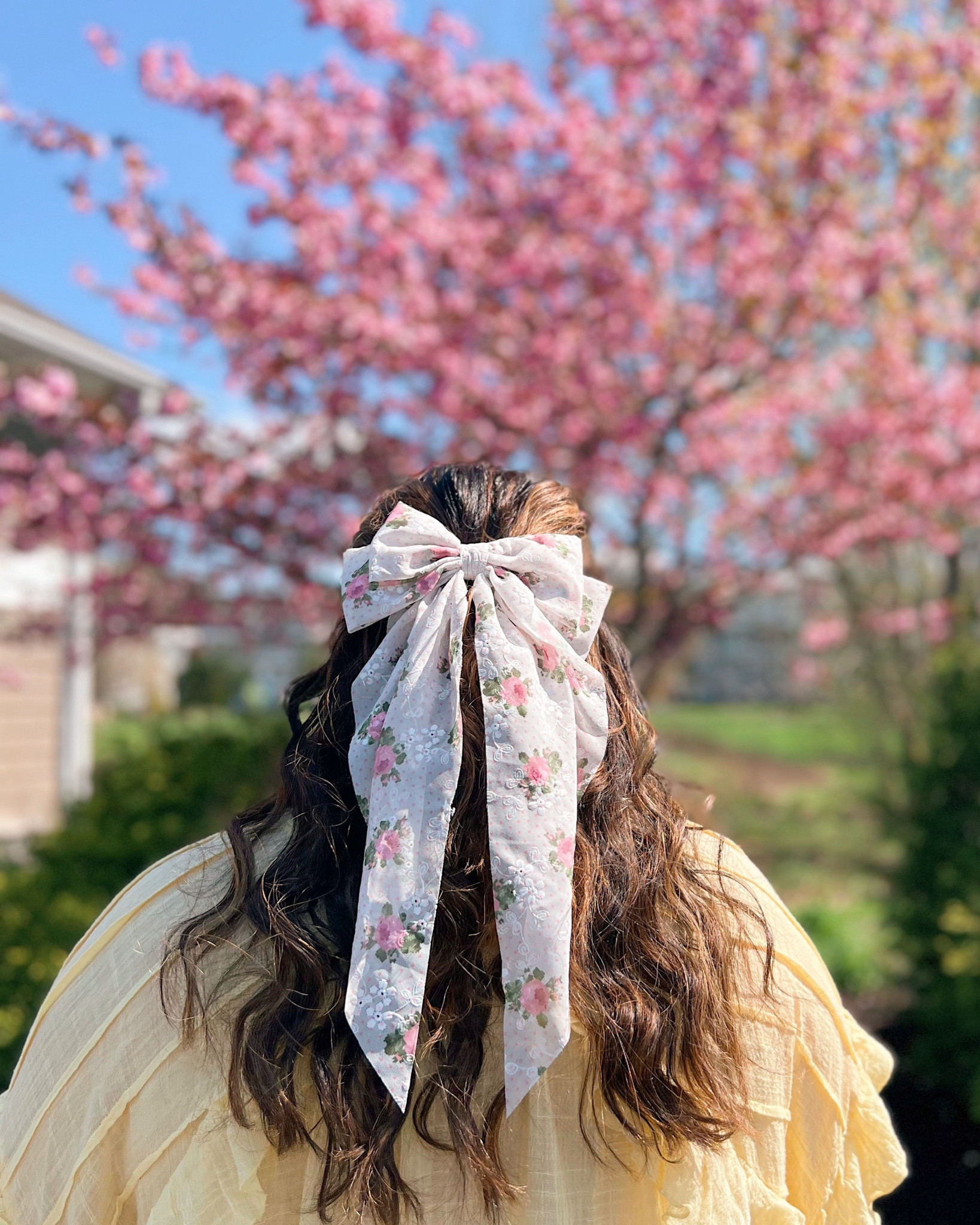 Oversized floral hair bow 🎀🌸 

Bows, bow trend, coquette style, balletcore 

#LTKstyletip #LTKfindsunder50