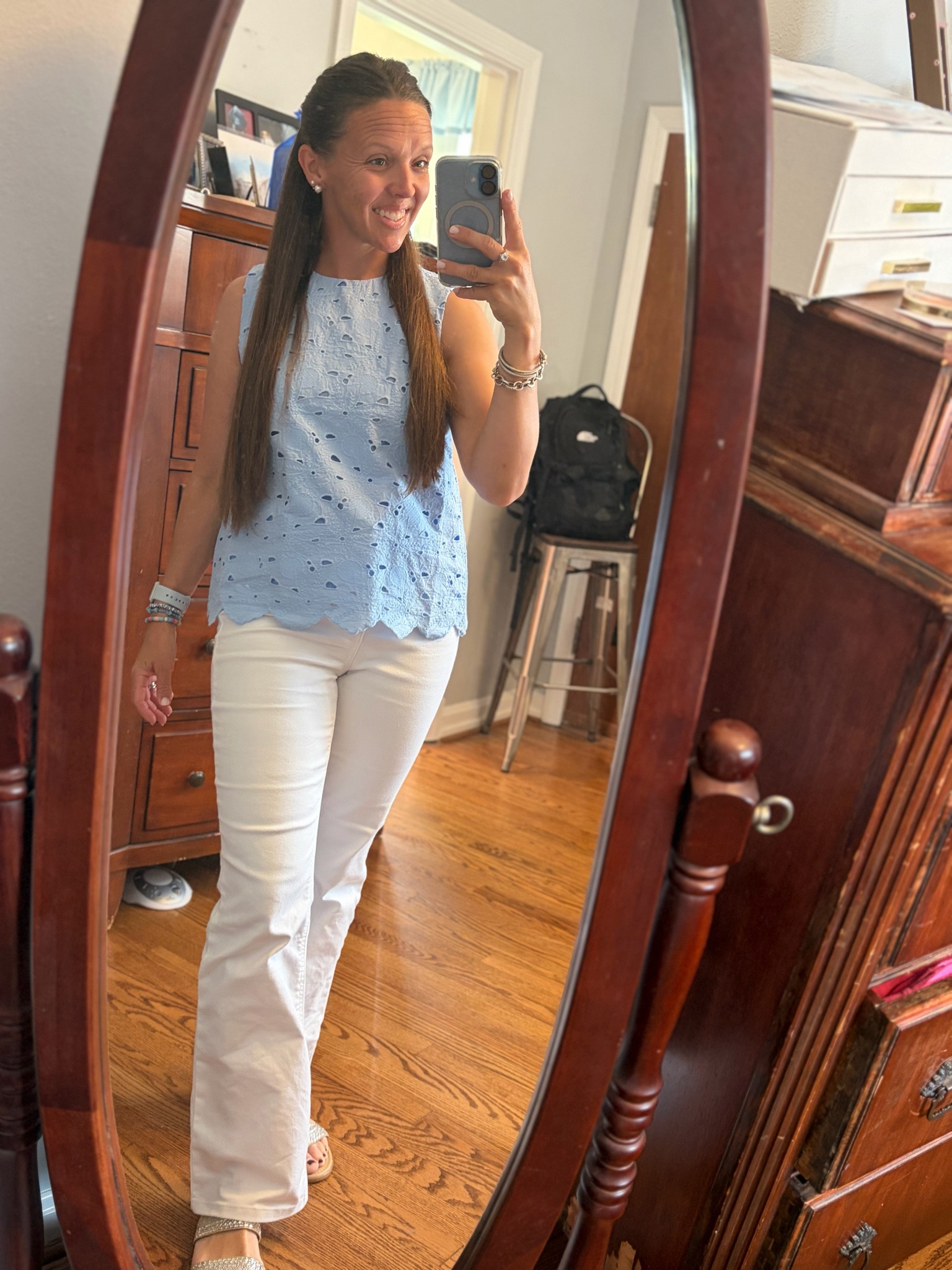 summer outfits - under $20; more colors available; just ordered this top. I am loving it, the fit is great and it looked nice with my flare and skinny jeans.  


#americana #patriotic #fourthofjuly #eyelet #under20 #walmart #budgetfriendly #vacationoutfit 

#LTKU #LTKOver40 #LTKSeasonal

#LTKSaleAlert