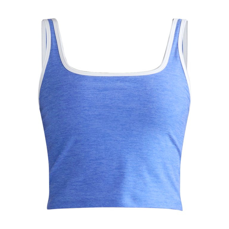 Athletic Works Women's and Women's Plus ButterCore Tipped Tank Bra, Sizes XS-4X | Walmart (US)