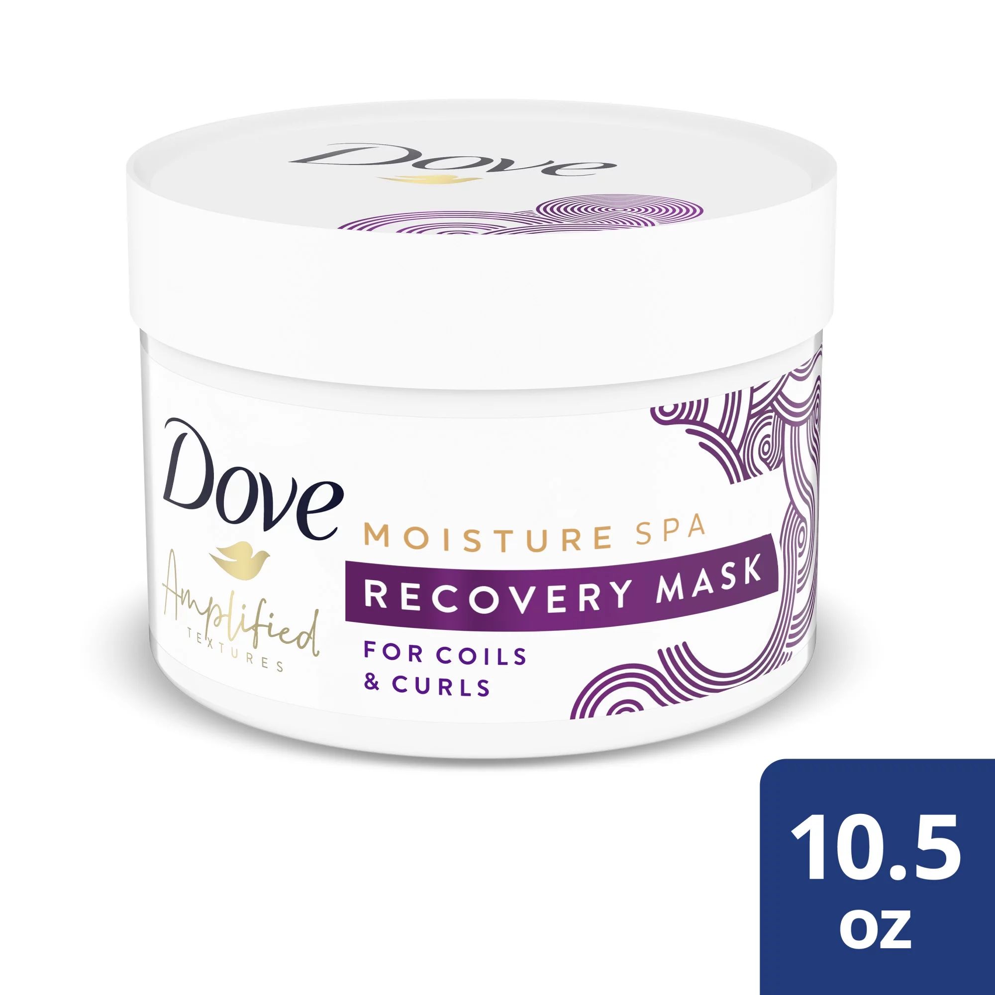 Dove Amplified Textures with Honey Moisture Spa Recovery Hair Mask 10.5 oz - Walmart.com | Walmart (US)