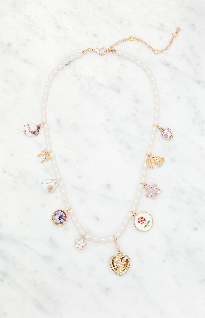 Charm Necklace in Gold | PacSun