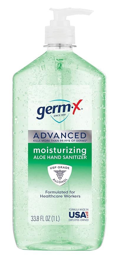 Germ-X Advanced Hand Sanitizer with Aloe and Vitamin E, Kids Hand Sanitizer, Non-Drying Moisturiz... | Amazon (US)