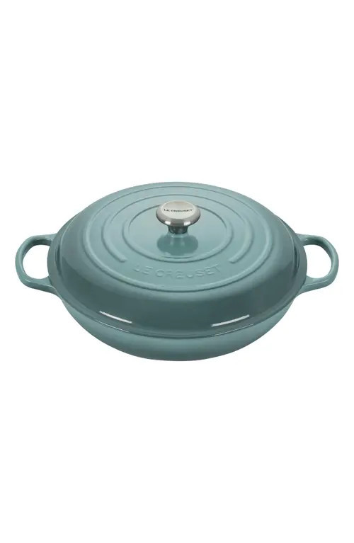 Le Creuset Signature 5 Quart Enameled Cast Iron Braiser in Sea Salt at Nordstrom | Nordstrom