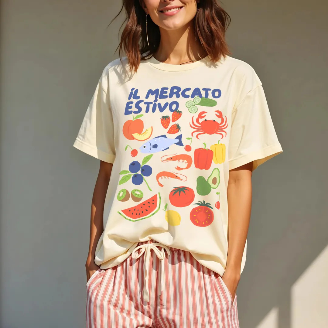 Il Mercato Comfort Colors Tee: Italian Market Graphic Shirt | Etsy (US)