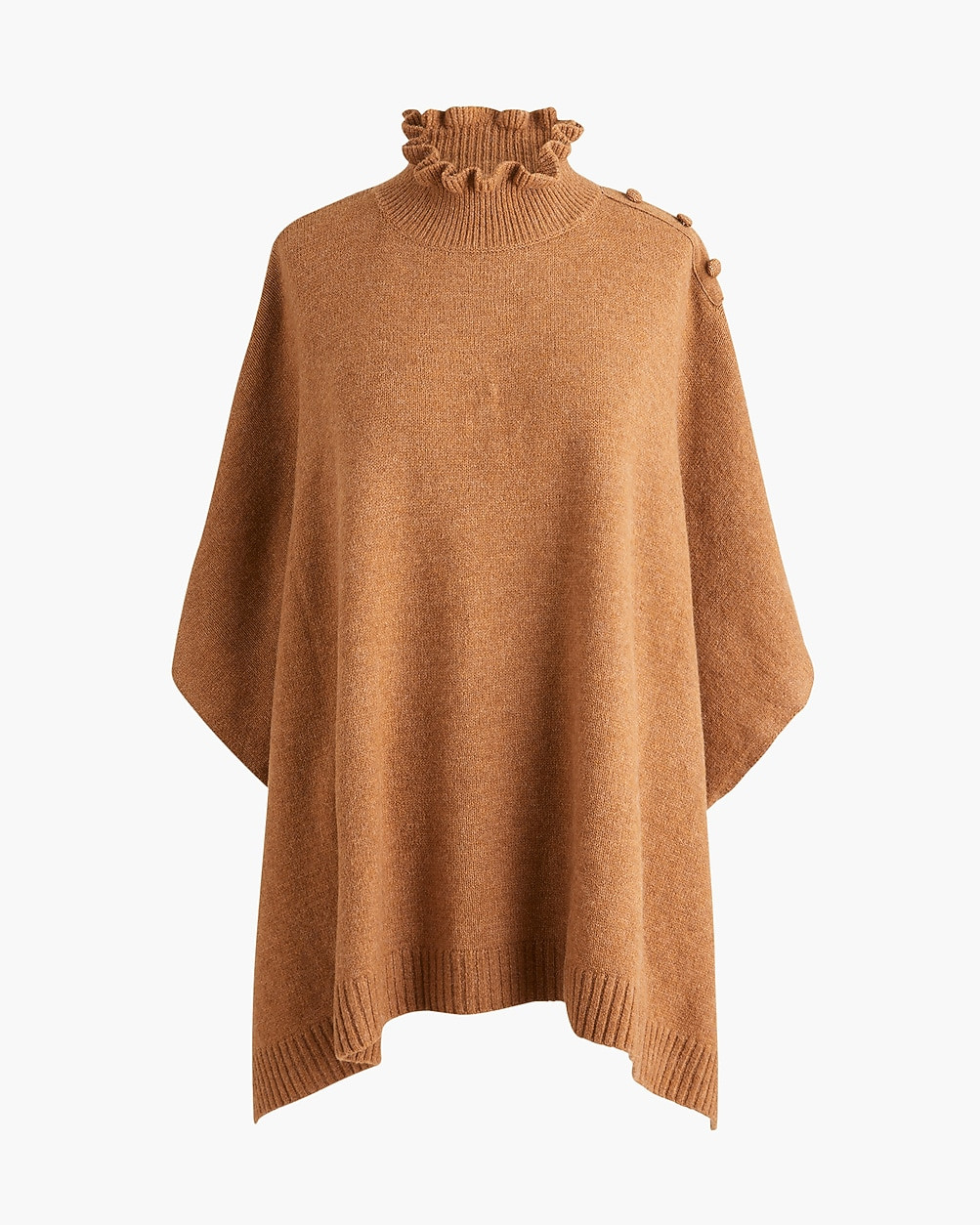 Ruffle-mockneck poncho | J.Crew Factory