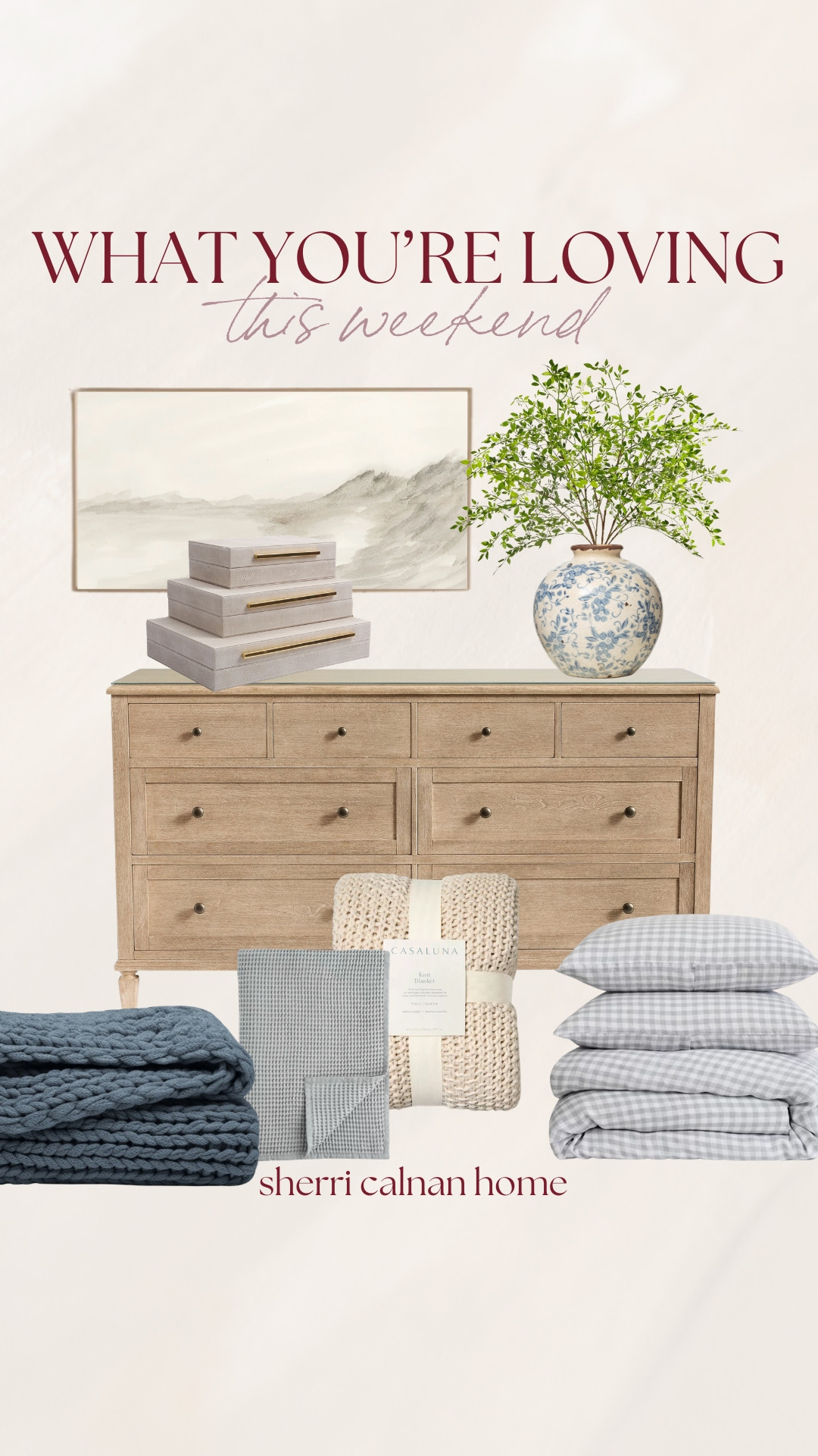 Weekend favorites you are loving featuring soft bedding layers, warm wood tones, and neutral decor pieces that make everyday spaces feel styled yet effortless.

Neutral bedroom decor, cozy layered bedding, coastal neutral styling, organic modern home decor, neutral home favorites, timeless bedroom finds, sherri calnan home 

#LTKHome