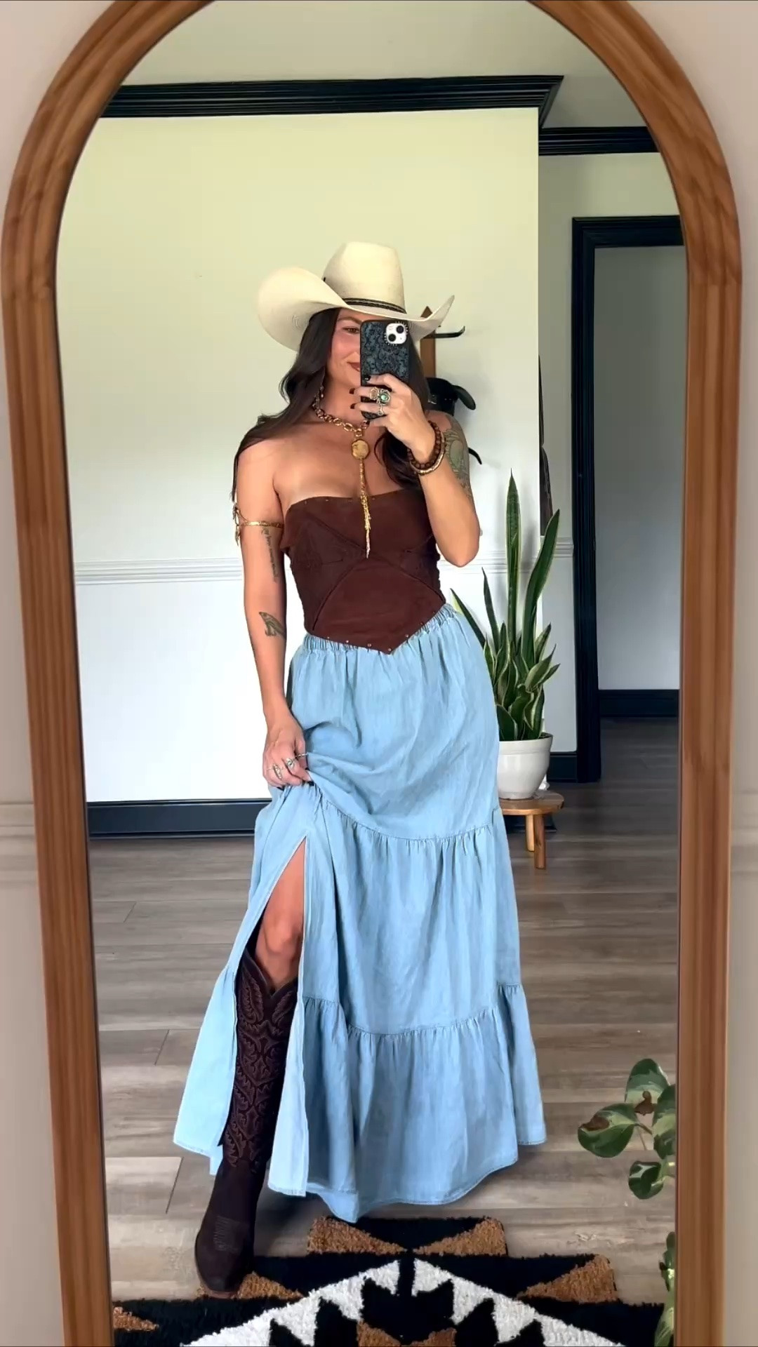 The definition of western chic 🤠😍 wearing xs top and xs bottom! Code LORI to save on skirt. Necklace was from Highway hippie code LORI10

#LTKootd #LTKgrwm #LTKSeasonal