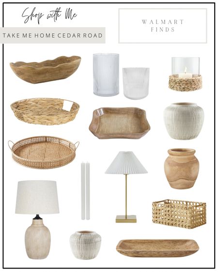 WALMART DECOR FINDS
YOU WONT believe these prices! So good. Neutral versatile home decor items you could use anywhere and with any style.

Home decor, shelf decor, table decor, neutral decor, wood decor, woven decor, vase, table lamp, tray, round tray, Walmart home, Walmart decor , living room, entryway , bedroom, dining room 

#LTKhome #LTKsalealert #LTKfindsunder50