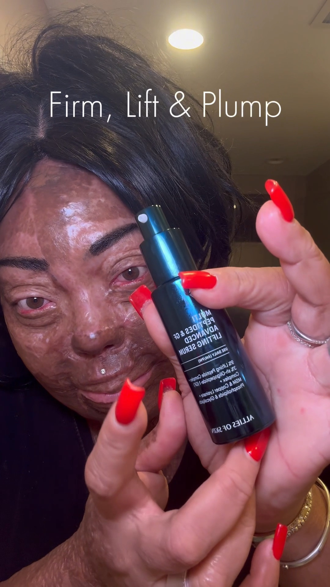 Allies of Skin nighttime skin care routine. Get unready with me.🦋

• Molecular Silk Amino Cleanser
• Multi Peptides & Growth Factor Serum
• Copper Tripeptides & Ectoin Serum
• Antioxidants & Peptides Advanced Firming Daily Treatment 

skincare routine, skincare for menopause, mature skincare, stem cells, best moisturizer 

#LTKBeauty #LTKWatchNow #LTKOver40