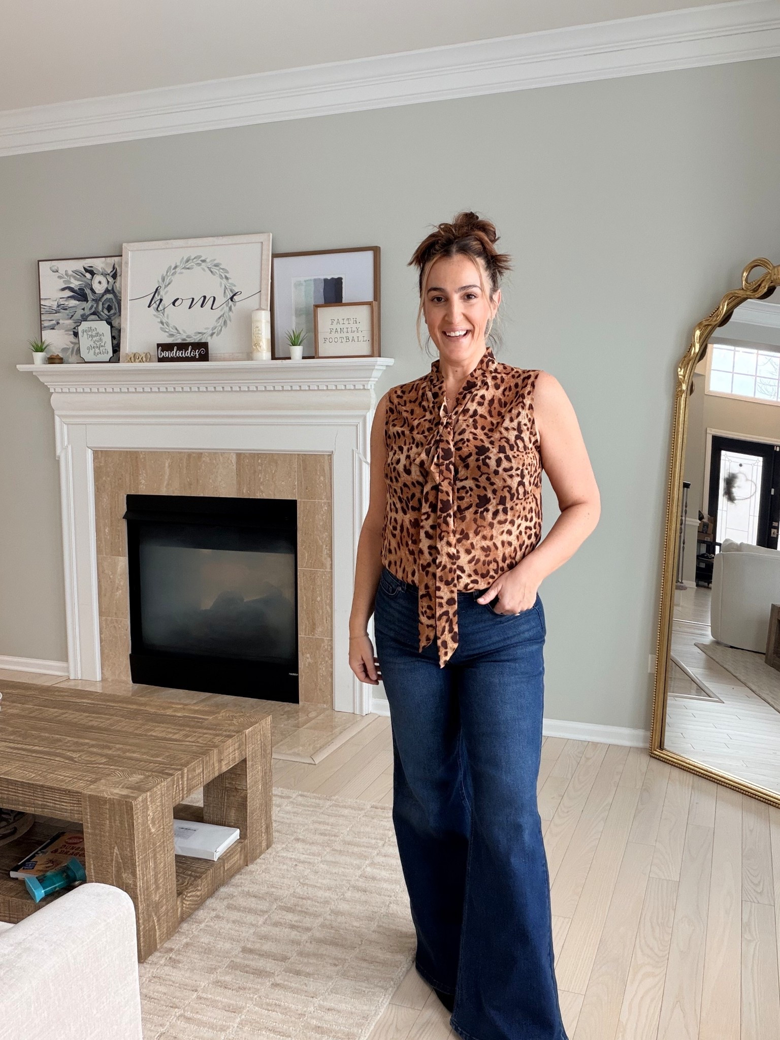 Jeans run tts, I wear an 8. 
Top tts medium

Great date night look 

#LTKootd #LTKgrwm #LTKmomlife