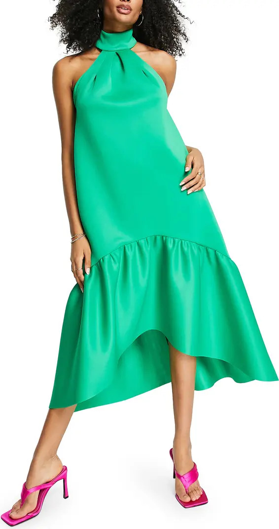 Trapeze Halter Midi Dress | Nordstrom