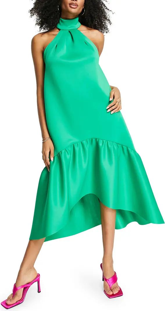 Trapeze Halter Midi Dress | Nordstrom