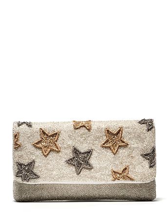 Silver Stars Beaded Clutch - La Chic Designs - New York & Company | New York & Company