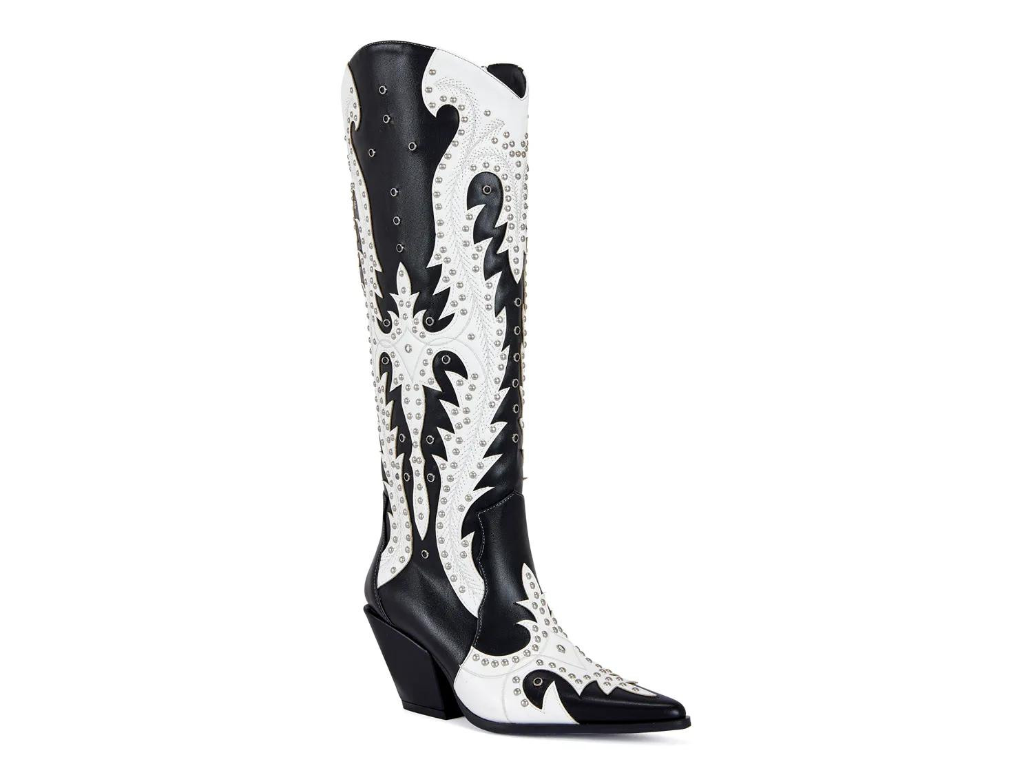 Azalea Wang Donovan Boot | Women's | Black/White | Size 6.5 | Boots | DSW
