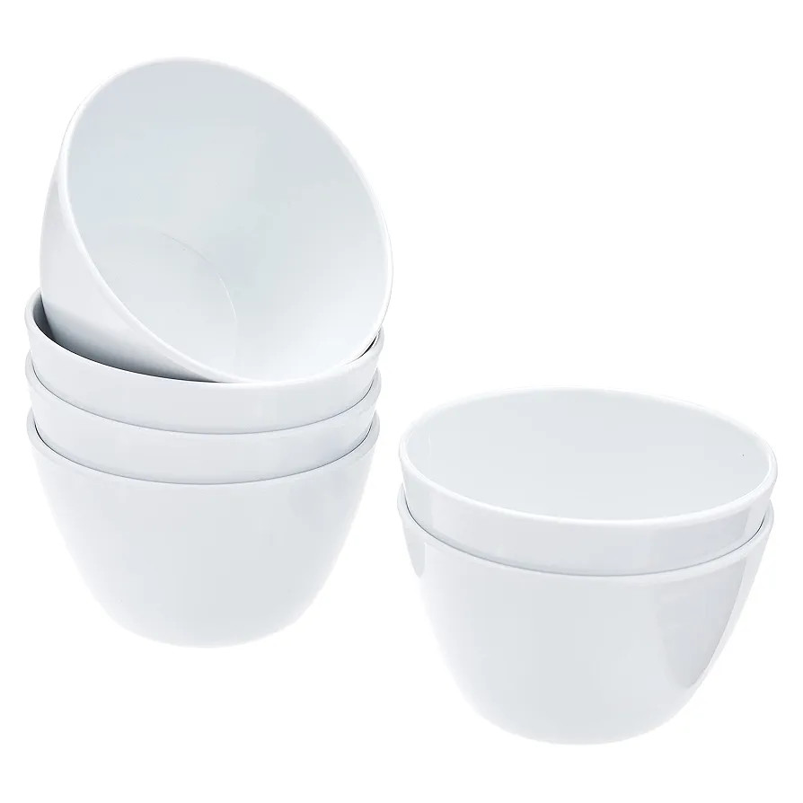 AmazonCommercial 8 oz. White Melamine Bowl - 6 Piece Set | Amazon (US)