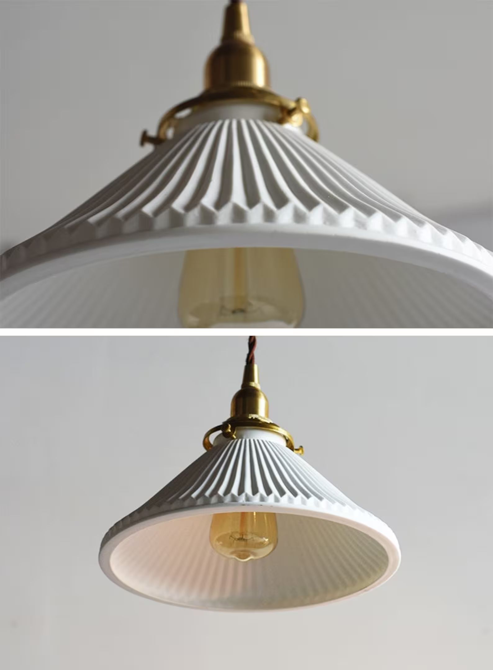 Pendant Light ceramic shade brass ceiling light fixture lighting pendant lamp chandelier industri... | Etsy (US)