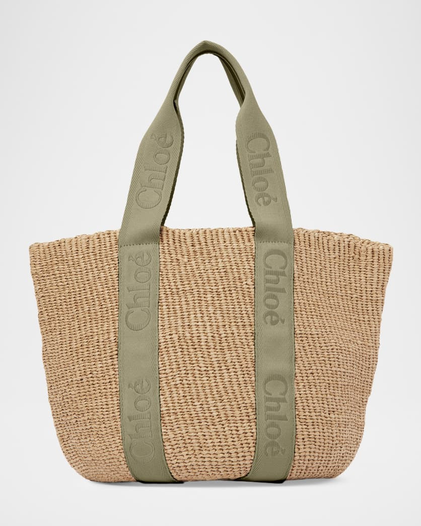 Woody Large Mifuko Basket Bag with Logo Webbing | Neiman Marcus