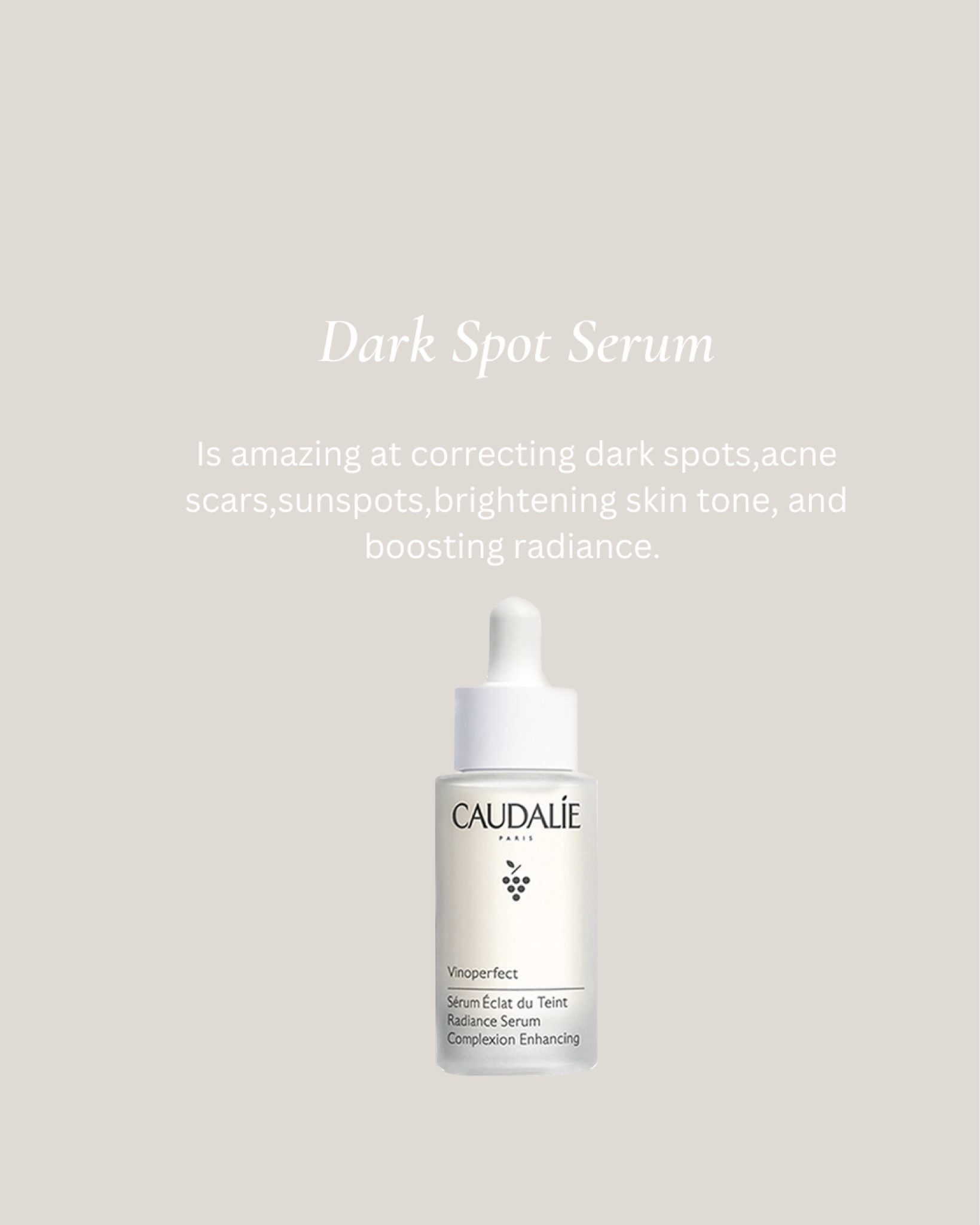 Caudalie Vinoperfect Radiance Dark Spot
Serum - 62x more effective than Vitamin C The worldwide best-selling Anti-Dark spot serum! This patented, lightweight serum is proven to be 62x more effective than Vitamin C in correcting dark spots,acne scars,sunspots,brightening skin tone, and boosting radiance. Anti-Dark Spots, Brightening, and Smoothing Texture, radiance serums

#LTKGiftGuide #LTKbeauty #LTKunder100