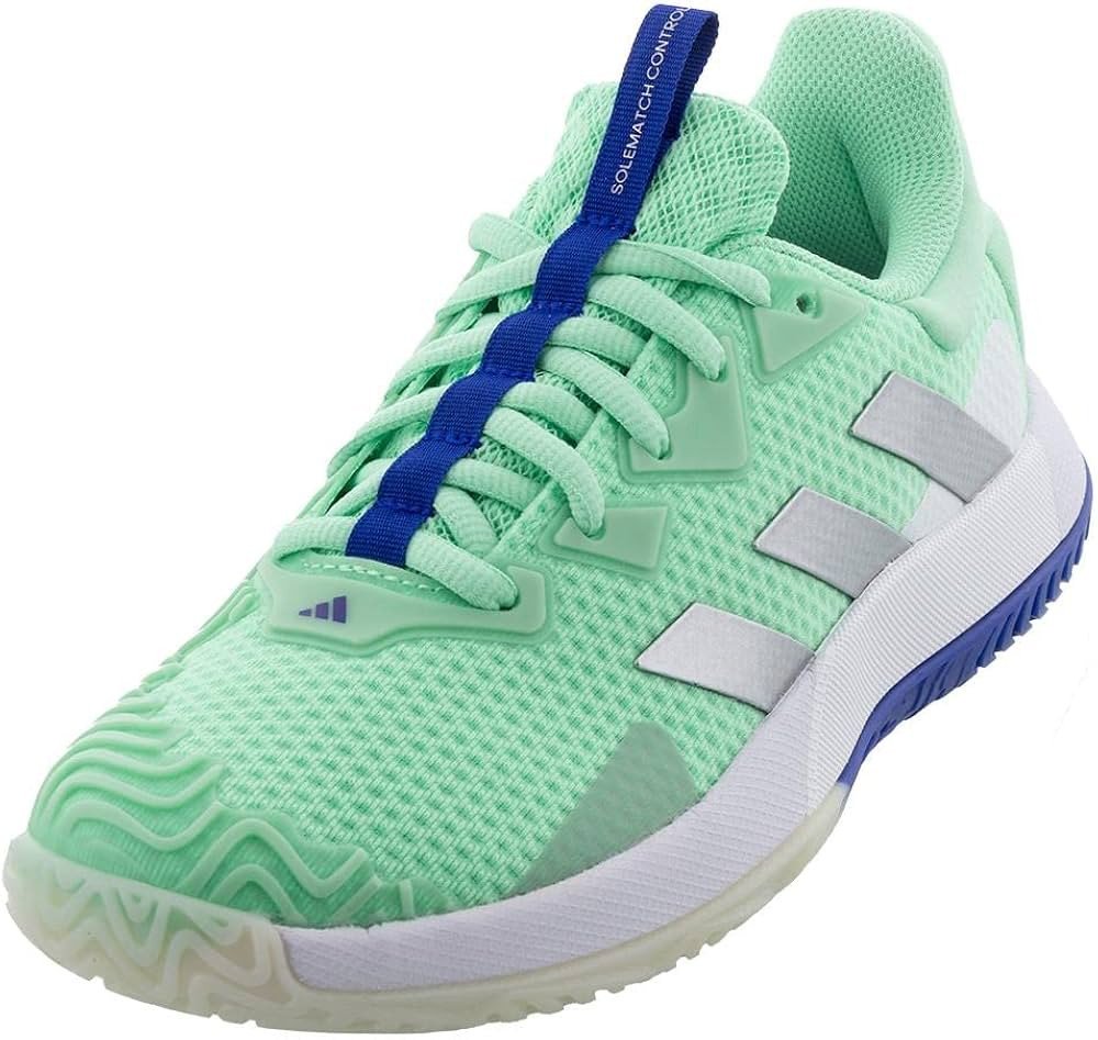 adidas Women's SoleMatch Control Chalk White/Matte Silver/Preloved Red 5.5 B (M) | Amazon (US)