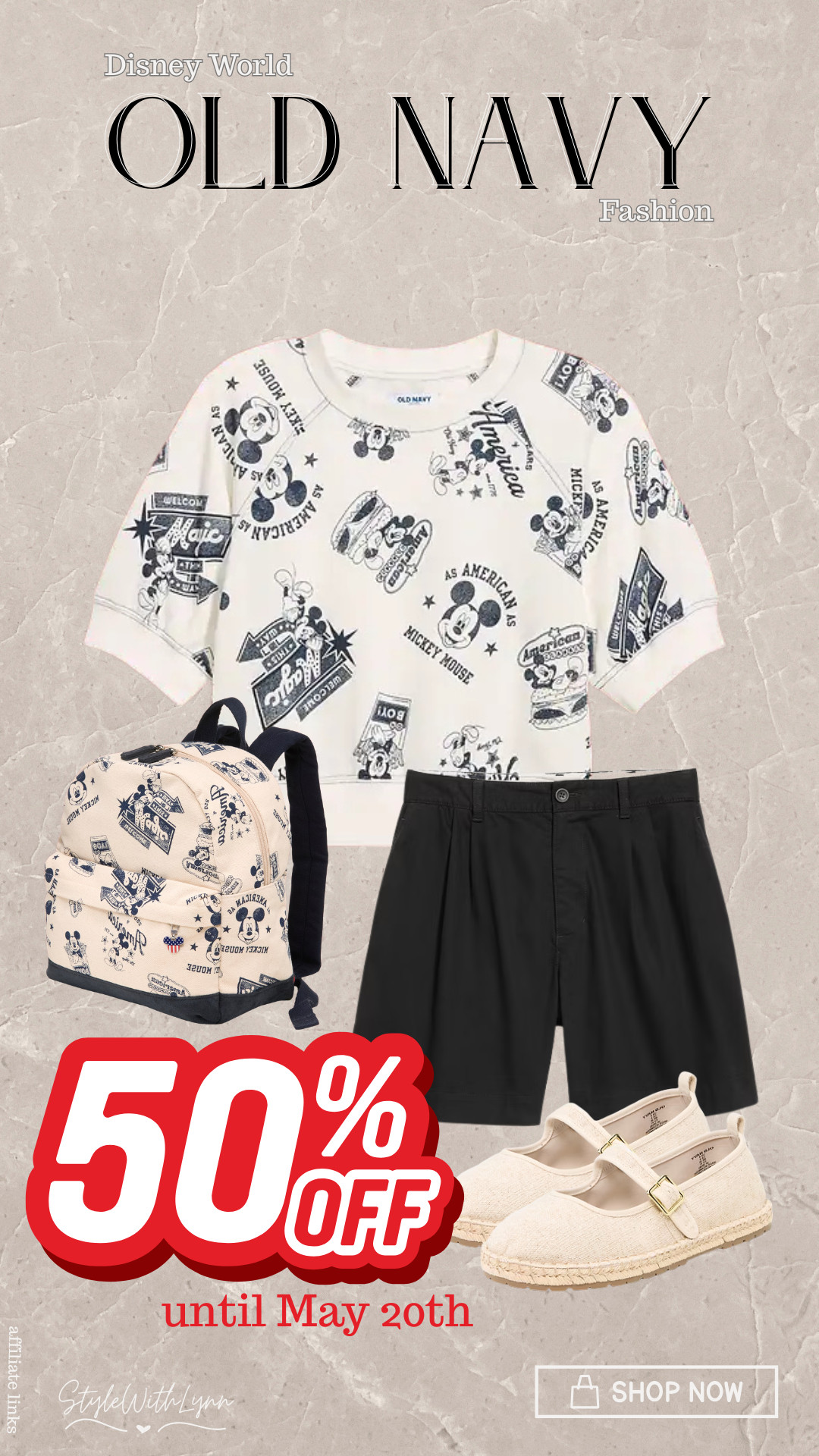 50% off now through May 20th! This is a great time to stock up on back-to-school basics and vacation wear.  Hurry, this sale ends soon!

disney world ootd
old navy finds
mickey mouse outfits
 

 #LTKootd #LTKSaleAlert #LTKTravel