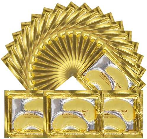 Under Eye Patches 20 Pairs, 24K Golden Under Eye Collagen Mask for Dark Circles, Puffy Eyes and Wrin | Amazon (US)