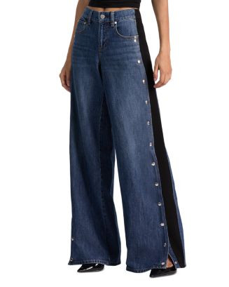 Alice and OliviaAmazing Low Rise Wide Leg Snap Trim Jeans in Cambria Vintage Be the first to Writ... | Bloomingdale's (US)