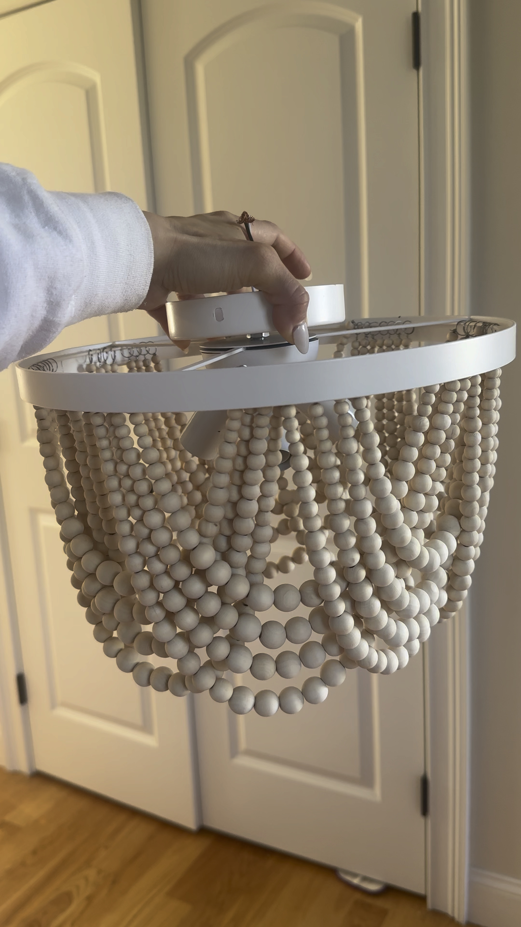Cutest little beaded chandelier from Amazon! 

#LTKhome #LTKsalealert #LTKfindsunder100