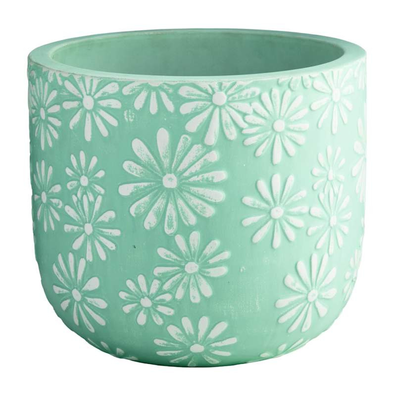 Sunny Club Daisy Green Outdoor Planter, 9" | At Home