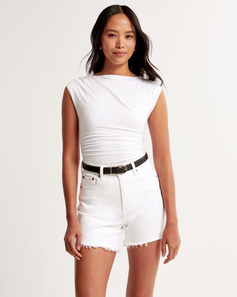 Women's High Rise Dad Short | Women's Bottoms | Abercrombie.com | Abercrombie & Fitch (US)