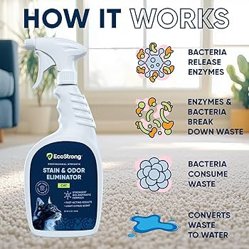 Cat Stain And Odor Remover | Enzyme Urine Odor Neutralizer - Stain Remover for Carpet, Litter Box... | Amazon (US)