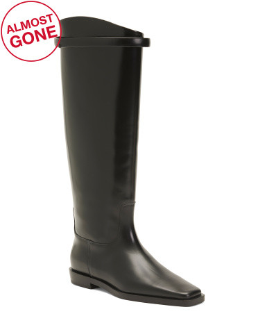 Made In Italy Riding Leather Tall Boots | TJ Maxx