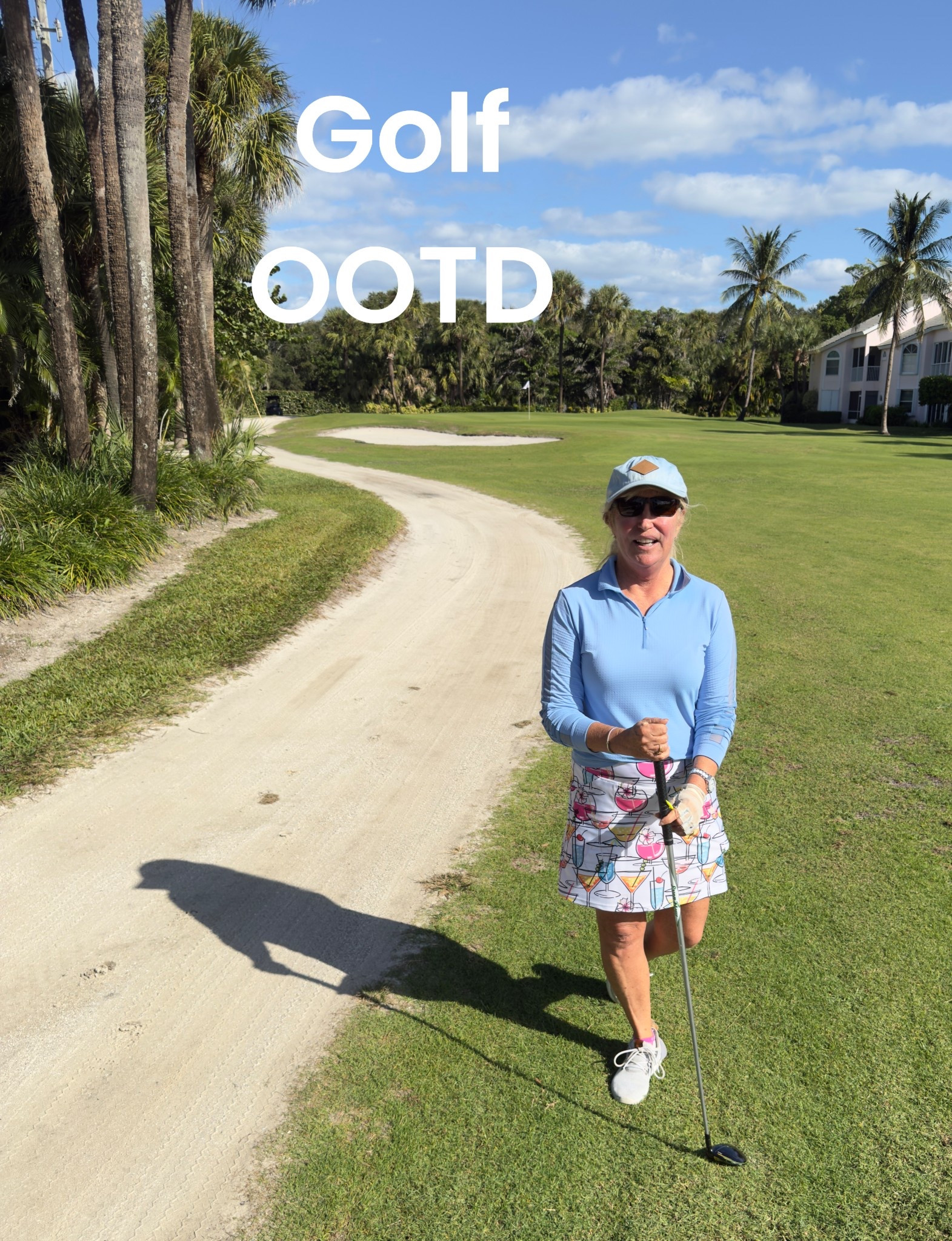 In South Florida, Fall starts the golfing season! Today was the first day of my Tuesday League. I always play in these IBKul shirts. They off excellent sun protection. This cocktail motif skirt is one of my favorites!  

#LTKFindsUnder100 #LTKActive #LTKOver40