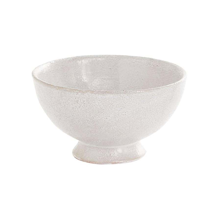 Lyra Ceramic Compote Bowl | White Ceramic Compote Vase l Distressed Ceramic Vase l Indoor and Out... | Amazon (US)