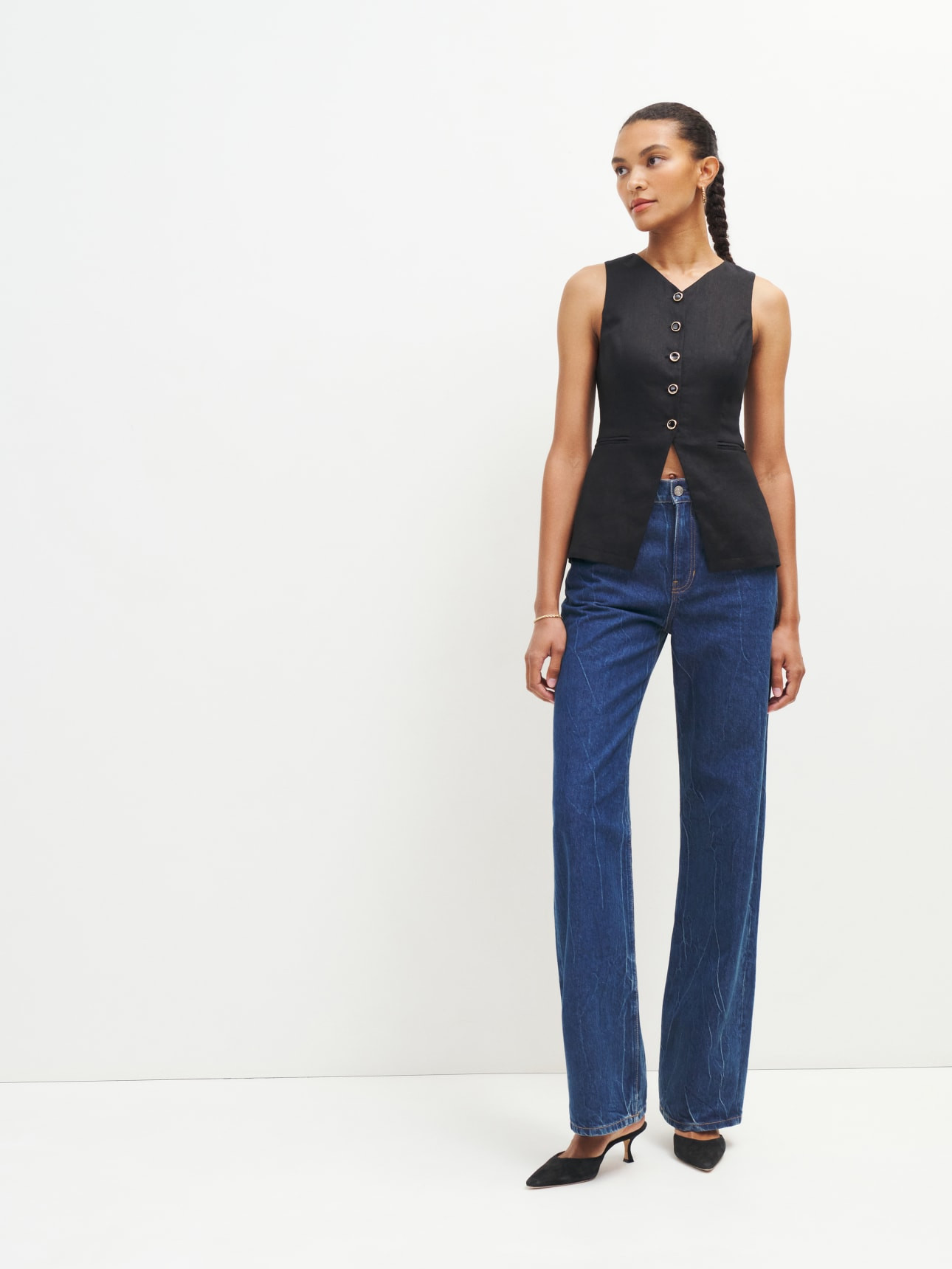 Aspen Linen Top | Reformation (Global)