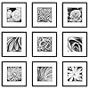 Gallery Perfect 9 Piece Black Square Photo Frame Gallery Wall Kit with Decorative Art Prints & Ha... | Amazon (US)