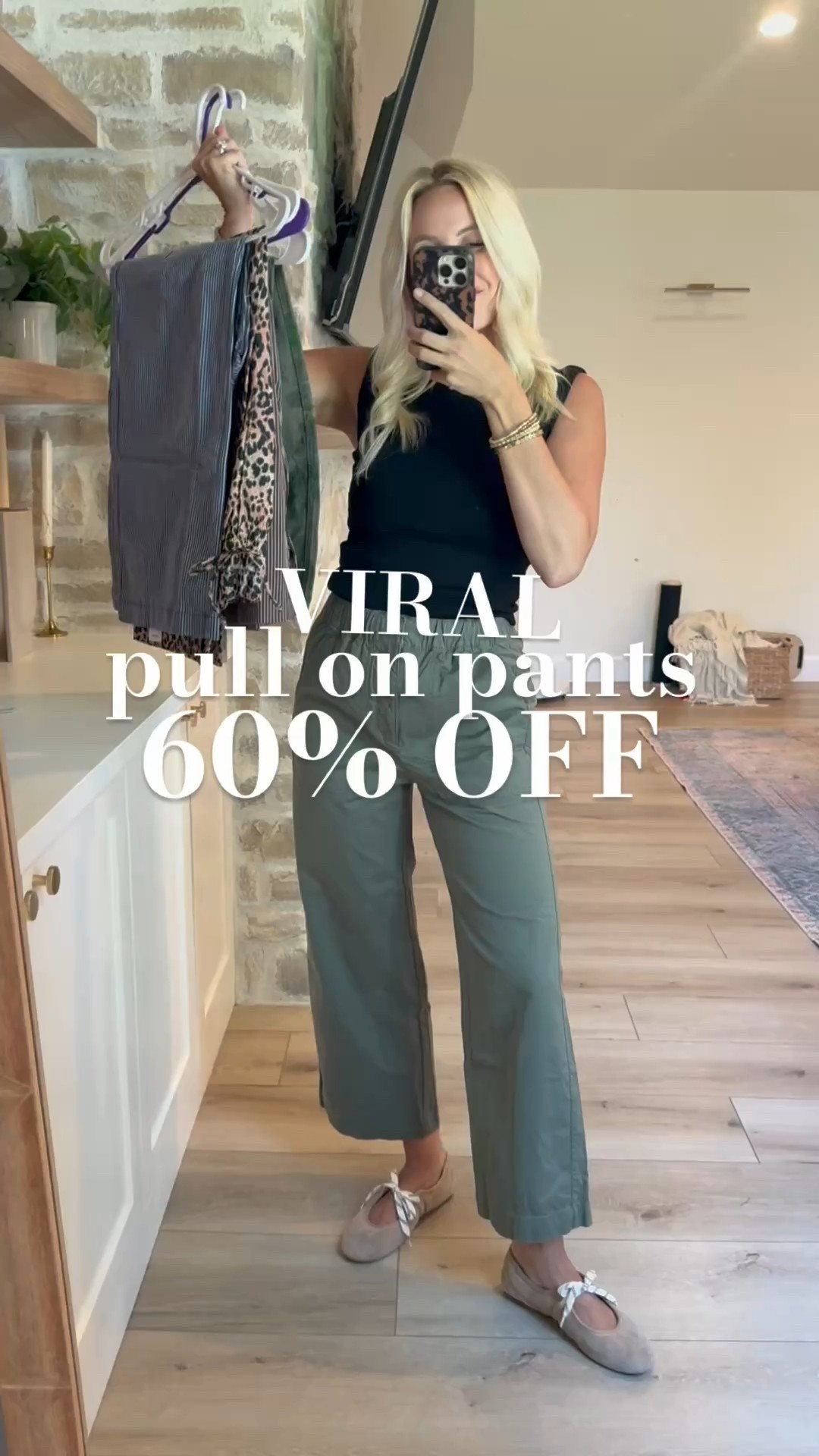 Pull on pants are 60% off right now!