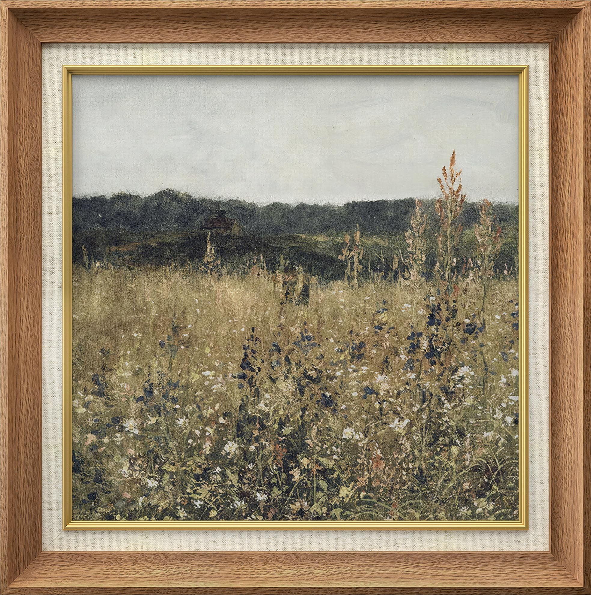 IDEA4WALL Premium Frame Wall Art Rustic Wildflower Country Landscape Classic Print Nature Wildern... | Walmart (US)