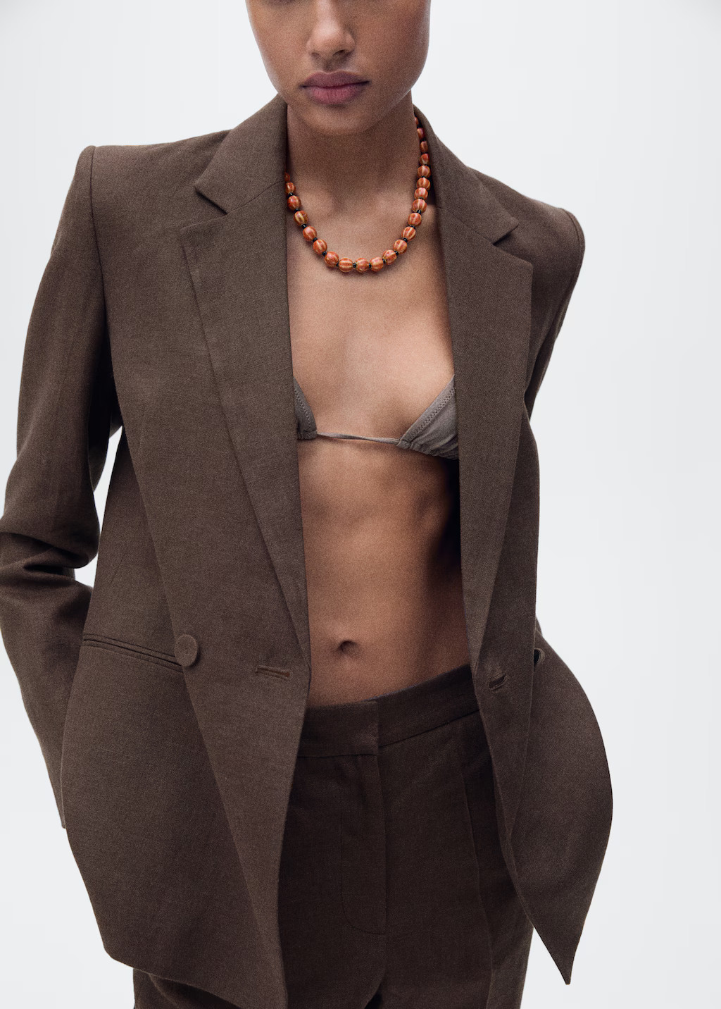 Straight-fit linen suit pants - Women | MANGO USA | Mango (US/MX/AU)