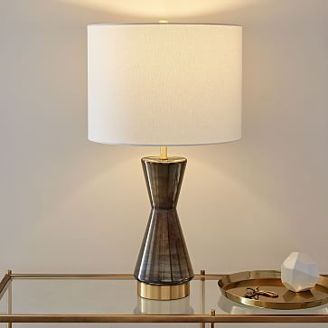 Metalized Glass USB Table Lamp - Large | West Elm (US)