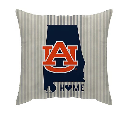 NCAA Home State Duck Cloth Decor Pillow - QVC.com | QVC