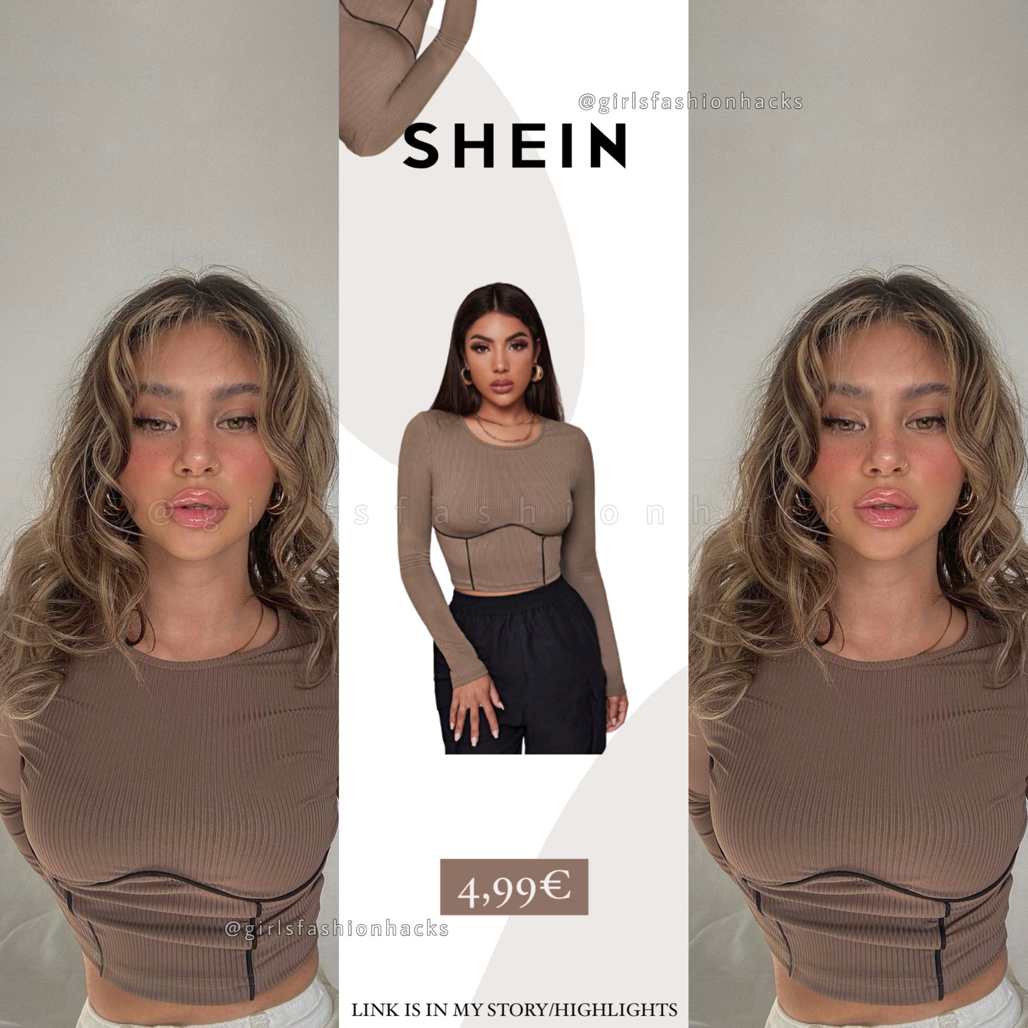 such a cute @sheinofficial top for only 4,99€ worn by @merveyano🤎🧸