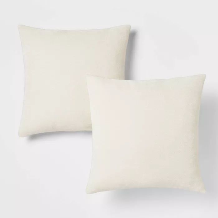 2pk Chenille Square Throw Pillows - Threshold™ | Target