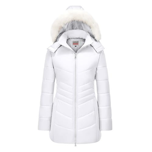 WULFUL Women's Winter Coats Long Warm Thicken Puffer Jackets Outwear With Removable Fur Hood | Amazon (US)