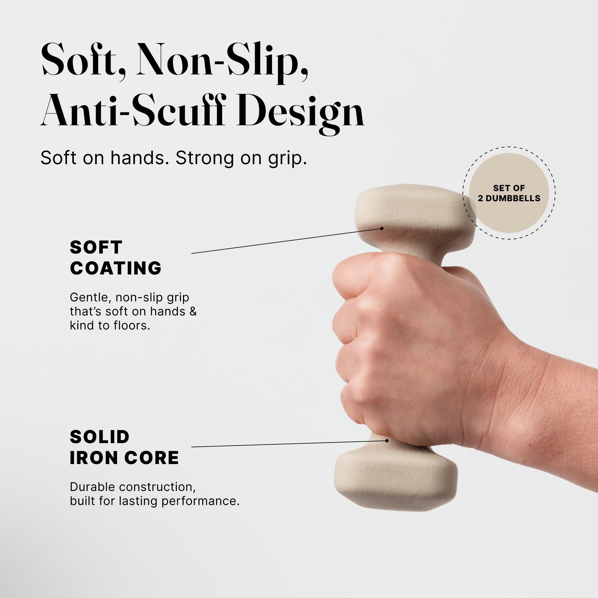 WeGym SafeGrip Square Dumbbells with Anti Slip Handles, Aesthetic Free Weights for Home Workouts,... | Amazon (US)