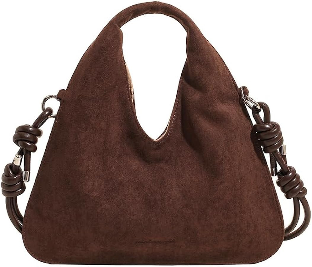 Suede Tote Bags for Women Small Shoulder Crossbody Bag Handbags Chic Purses Satchel for Travel Wo... | Amazon (US)