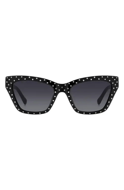 Kate Spade New York fay 54mm gradient cat eye sunglasses in Black/Grey Shaded at Nordstrom | Nordstrom