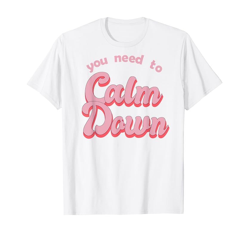 Calm Down Retro Style T-Shirt | Amazon (US)