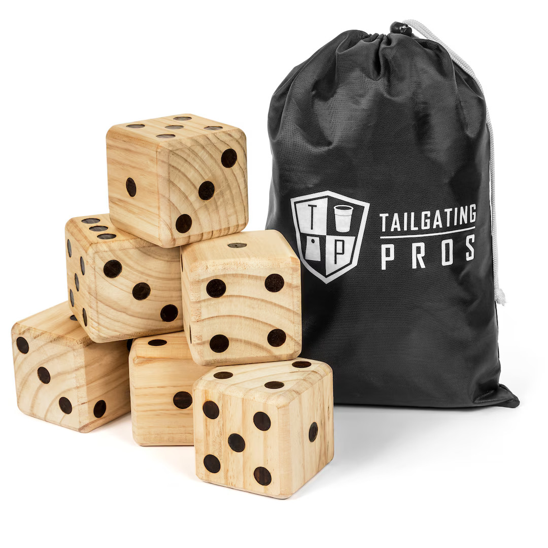 Tailgating Pros Giant Dice Set 6 Oversized Wooden Playing - Etsy | Etsy (US)